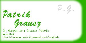 patrik grausz business card